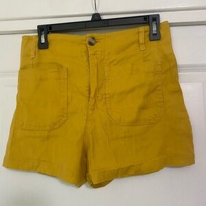 Anthropologie Yellow Women's Shorts